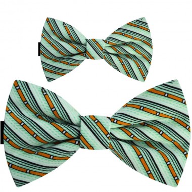 Set papioane tata fiu, verde cu dungi orange